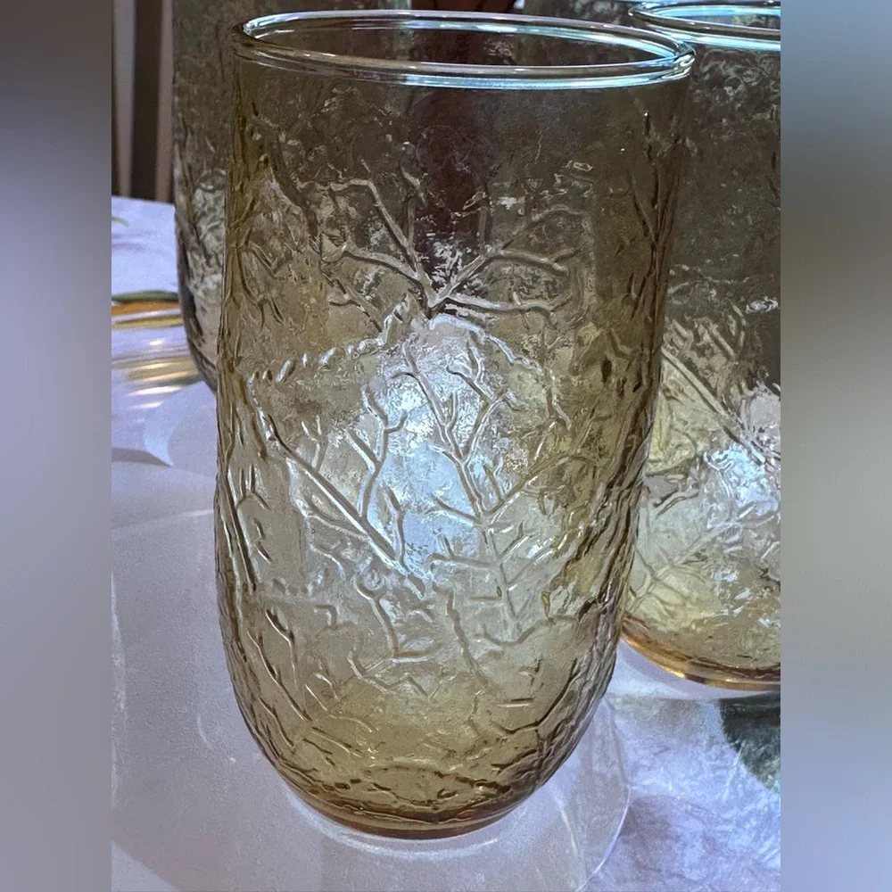 Vintage Anchor Hocking set of 6 Textured drinking glasses in excellent condition